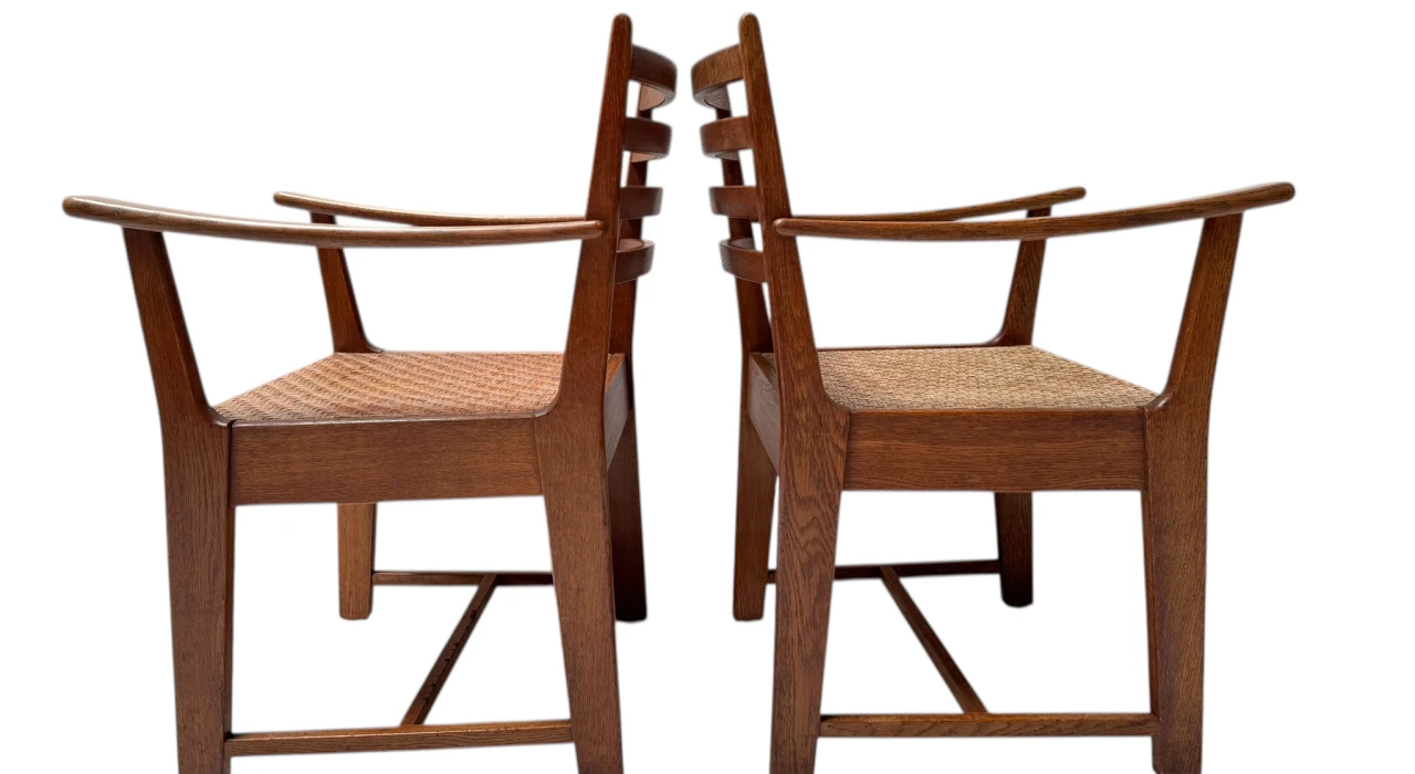 Two Modernist Art Deco Armchairs by Bas van Pelt for My Home, 1930s